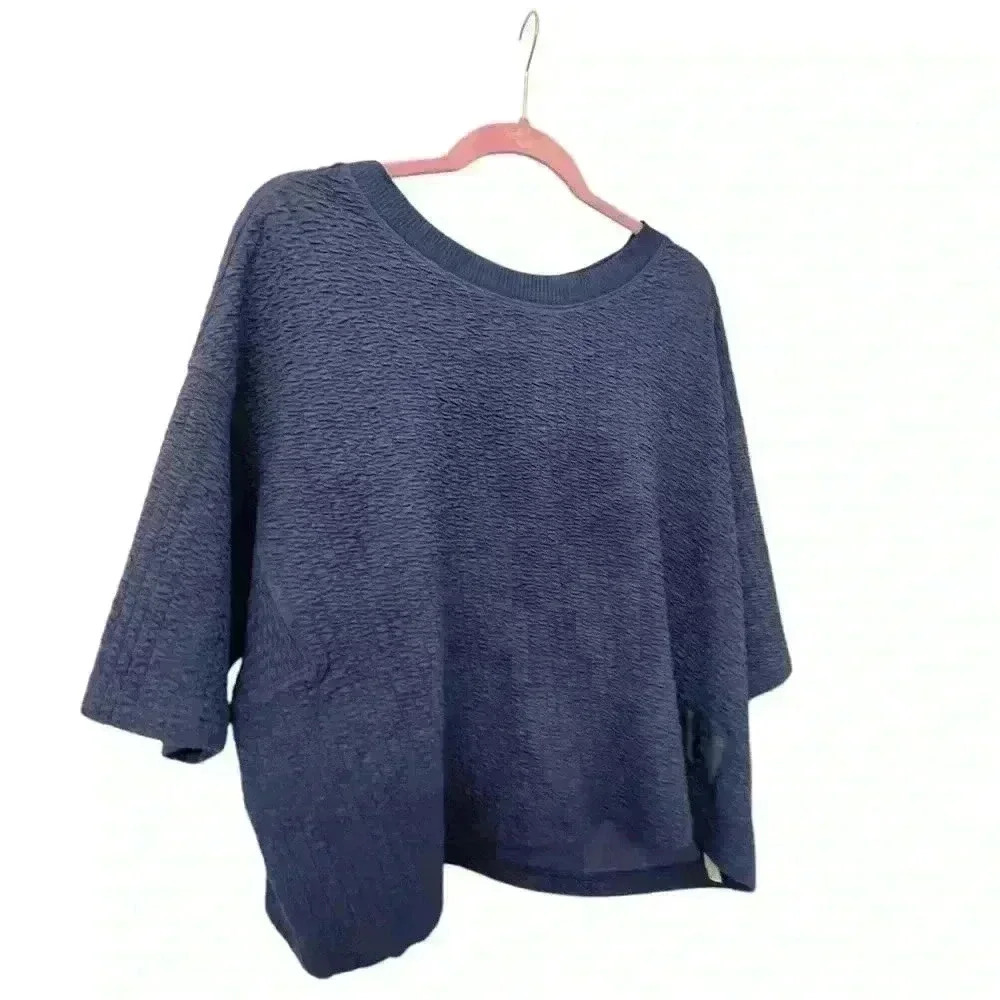 FP Movement Dolman Blue Short Sleeved Blouse Size Medium NWT